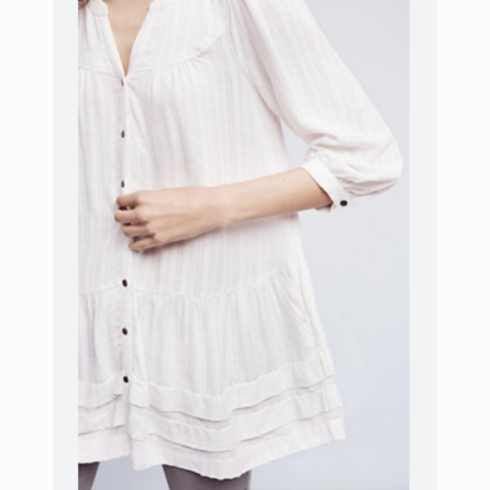 Anthropologie Holding Horses boho pepluHOLDING HORSES Peasant Button-Front Tunic